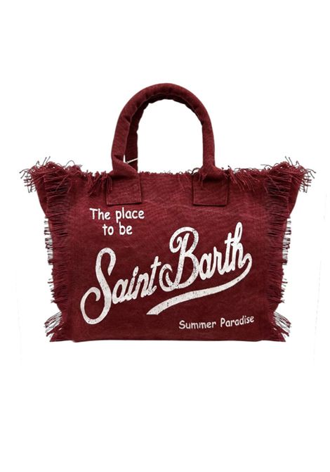Borsa Mc2 Saint Barth Vanity bordeaux canvas frange MC2 SAINT BARTH | Borse | VANITY01278H45